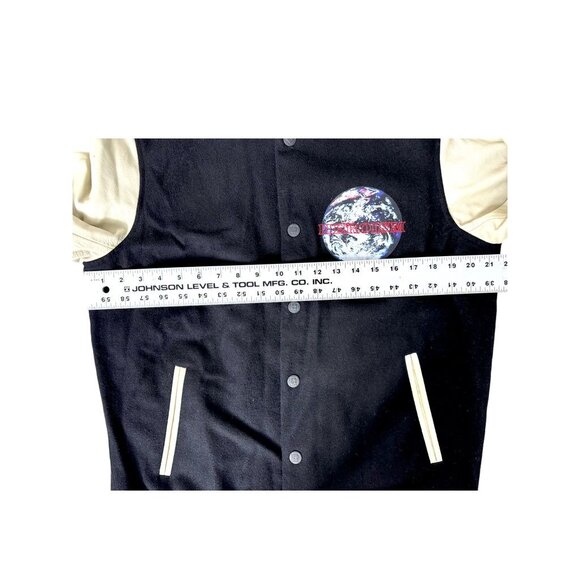 Ksubi HEROISM Globe Varsity Jacket Men M NWOT ***DAMAGED*** - Picture 3 of 12